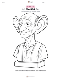 The BFG printable worksheet preview