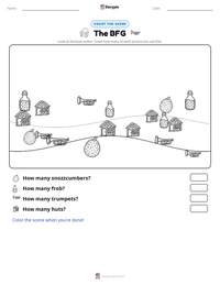 The BFG printable worksheet preview