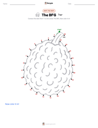 The BFG printable worksheet preview