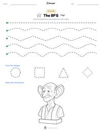 The BFG printable worksheet preview
