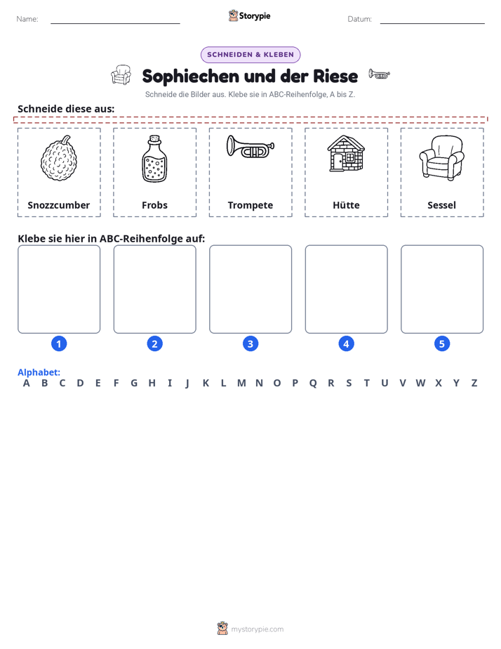 Schneiden & Einfügen Alphabet