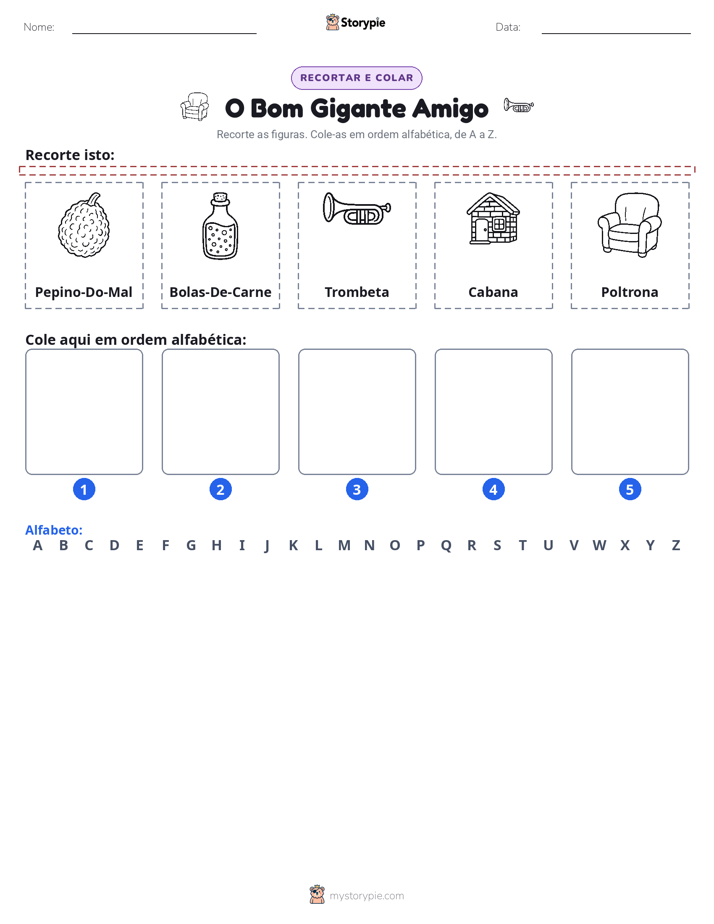 Recortar & Colar Alfabeto