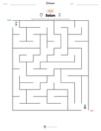 Solon printable worksheet preview