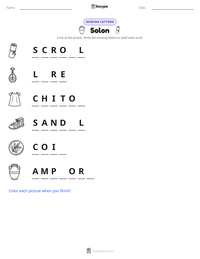 Solon printable worksheet preview