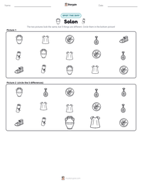 Solon printable worksheet preview