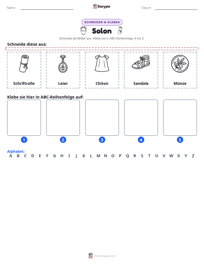 Schneiden & Einfügen Alphabet