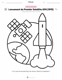 Aperçu de la feuille de travail imprimable Lancement du premier satellite GPS (1978)