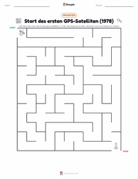 Der Start des ersten GPS-Satelliten (1978) druckbare Arbeitsblatt Vorschau