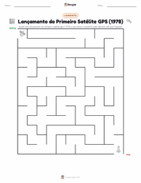 Prévia da folha de atividades imprimível O Lançamento do Primeiro Satélite GPS (1978)