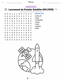 Aperçu de la feuille de travail imprimable Lancement du premier satellite GPS (1978)