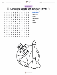 De Eerste GPS-Satelliet Gelanceerd (1978) afdrukbare werkblad voorbeeld