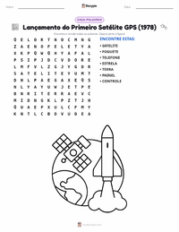Prévia da folha de atividades imprimível O Lançamento do Primeiro Satélite GPS (1978)