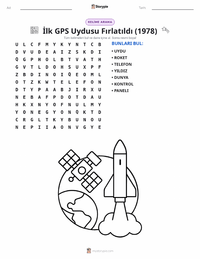 İlk GPS Uydusunun Fırlatılması (1978) yazdırılabilir çalışma sayfası önizlemesi