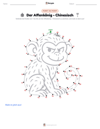 Der Affenkönig - Chinesisch druckbare Arbeitsblatt Vorschau