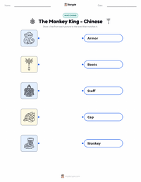 The Monkey King - Chinese printable worksheet preview