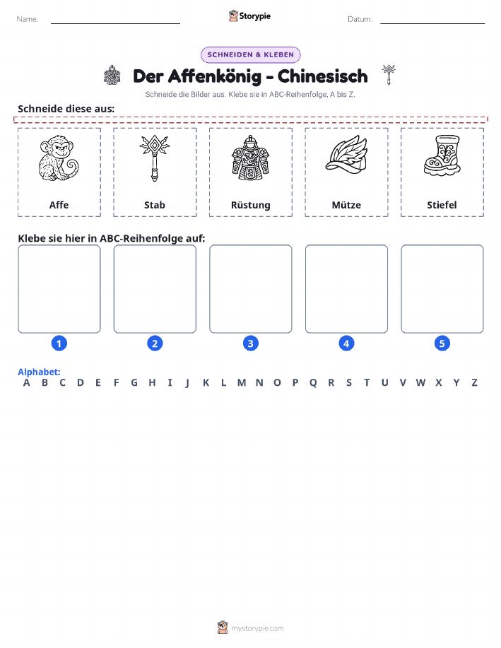 Schneiden & Einfügen Alphabet