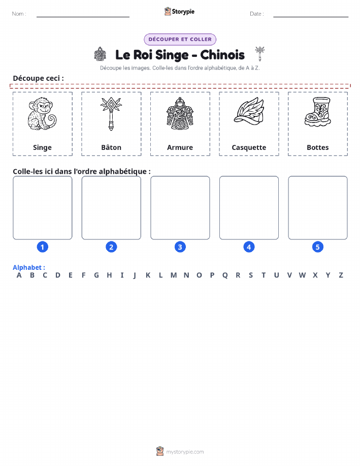 Découper & Coller l'Alphabet