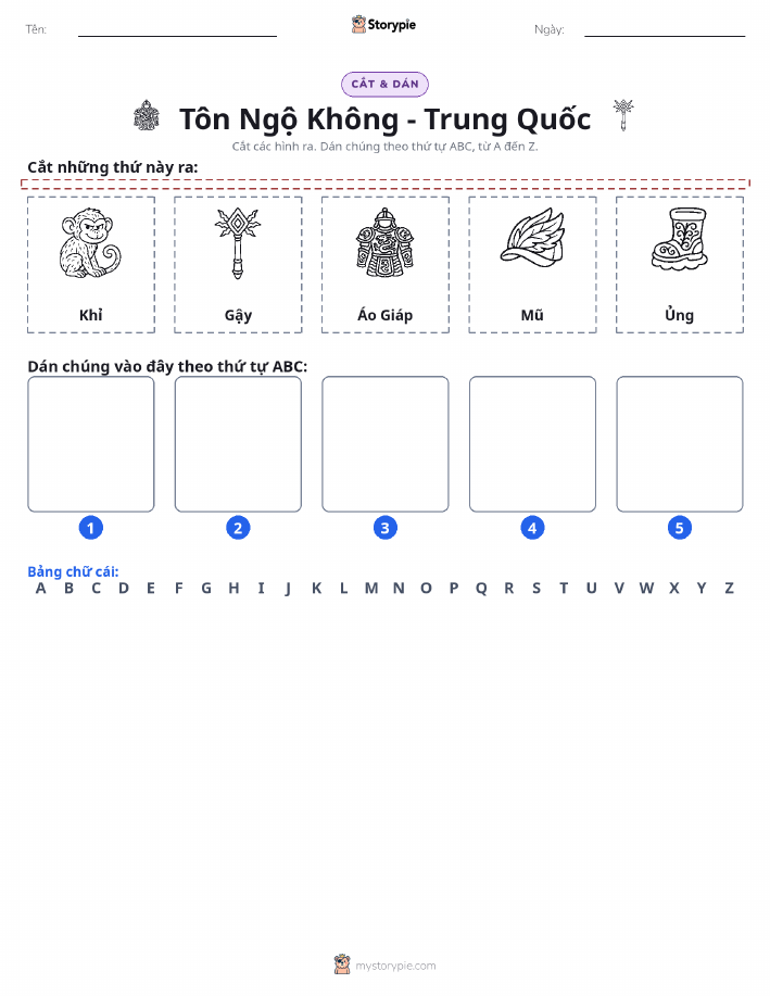 Cắt & Dán Chữ Cái