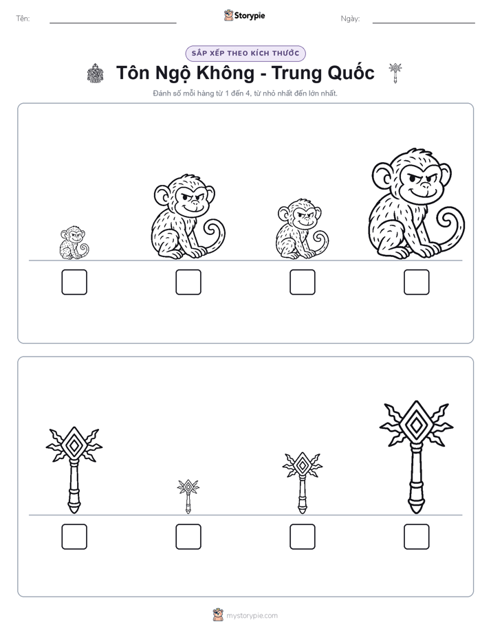Thứ Tự Kích Thước