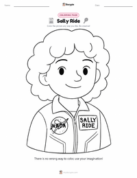 Sally Ride printable worksheet preview