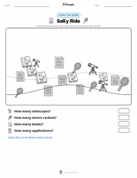 Sally Ride printable worksheet preview