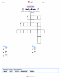 Sally Ride printable worksheet preview