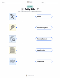 Sally Ride printable worksheet for kids