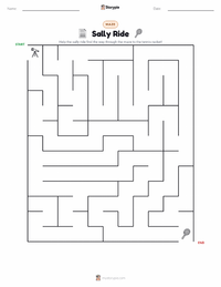 Sally Ride printable worksheet preview