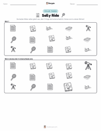 Sally Ride druckbare Arbeitsblatt Vorschau