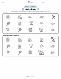 Aperçu de la feuille de travail imprimable Sally Ride