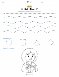 Anteprima della scheda stampabile di Sally Ride