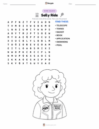 Sally Ride printable worksheet preview