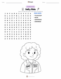 Sally Ride afdrukbare werkblad voorbeeld