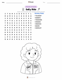 Podgląd drukowalnego arkusza ćwiczeń Sally Ride
