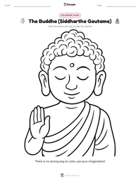 The Buddha (Siddhartha Gautama) coloring page for kids
