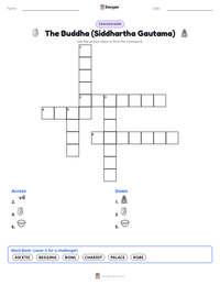 The Buddha (Siddhartha Gautama) printable worksheet preview