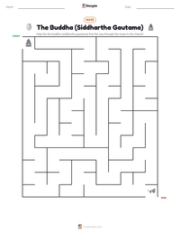 The Buddha (Siddhartha Gautama) printable worksheet preview