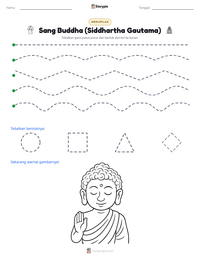 Prabaca lembar kerja cetak Sang Buddha (Siddhartha Gautama)