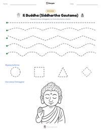 Anteprima della scheda stampabile di Il Buddha (Siddhartha Gautama)