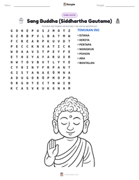 Prabaca lembar kerja cetak Sang Buddha (Siddhartha Gautama)