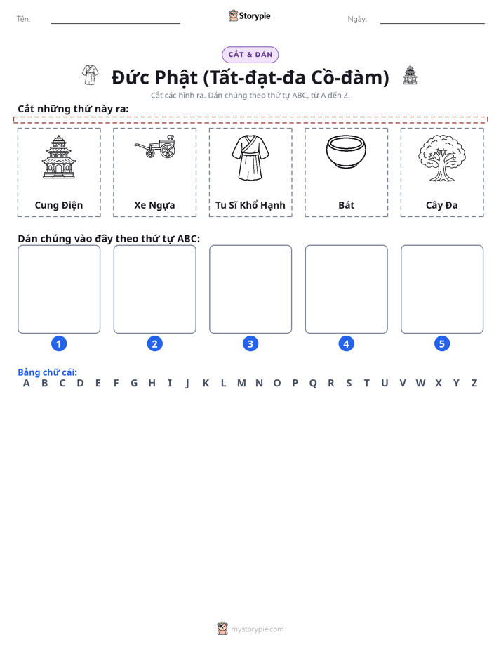 Cắt & Dán Chữ Cái