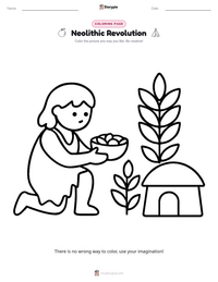 Neolithic Revolution coloring page for kids