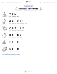 Neolithic Revolution printable worksheet preview