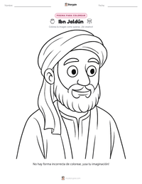 Vista previa de la hoja de trabajo imprimible de Ibn Jaldún