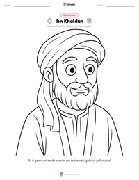Ibn Khaldun afdrukbare werkblad voorbeeld