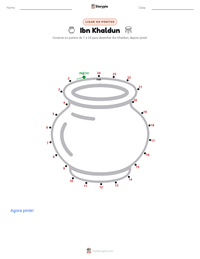 Prévia da folha de atividades imprimível Ibn Khaldun
