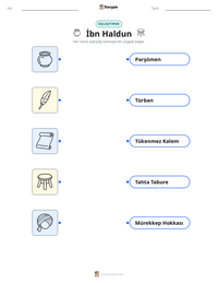 İbn Haldun yazdırılabilir çalışma sayfası önizlemesi