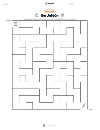 Vista previa de la hoja de trabajo imprimible de Ibn Jaldún