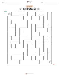Aperçu de la feuille de travail imprimable Ibn Khaldoun