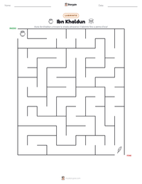 Anteprima della scheda stampabile di Ibn Khaldun